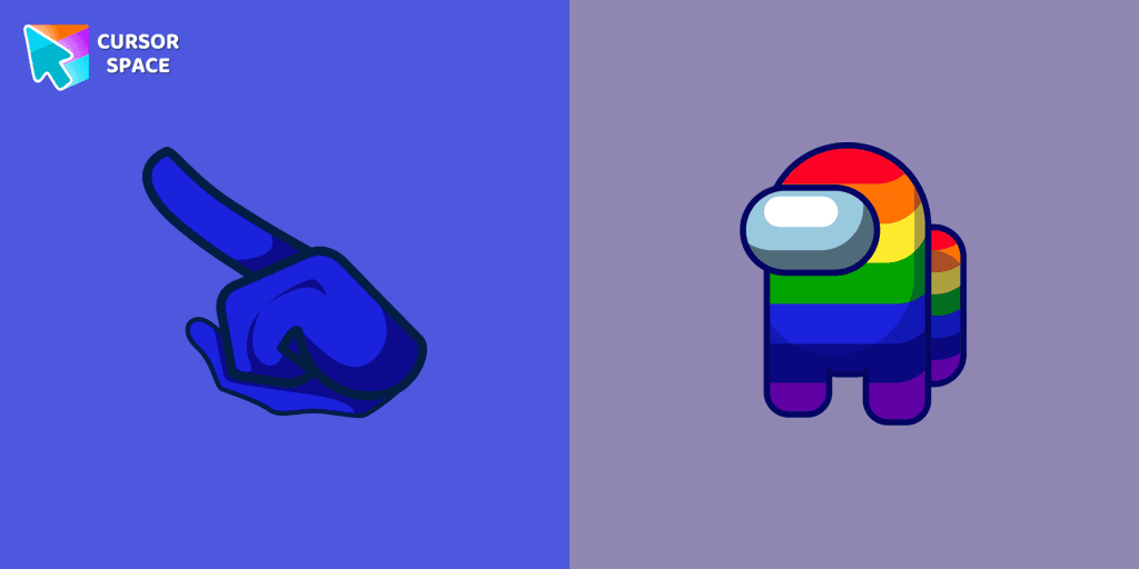 Among Us Rainbow Character cursor pack